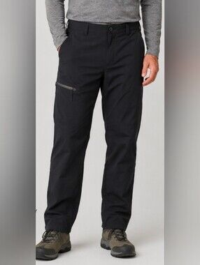 REI Co-op Men’s Hiking Pants 38x32 Black Zip Pocket Outdoor Trail